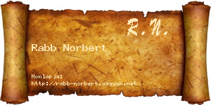 Rabb Norbert névjegykártya
